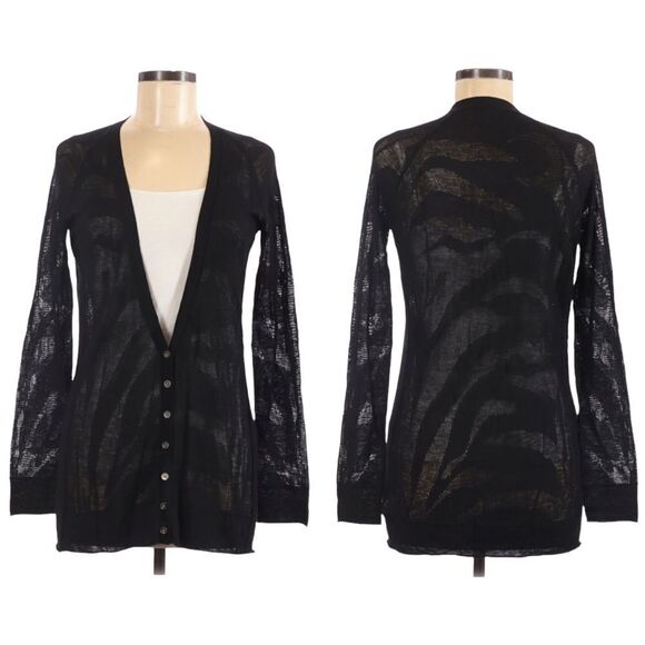 SHORN Animal Pattern Wool Cashmere Cardigan M - Picture 8 of 8